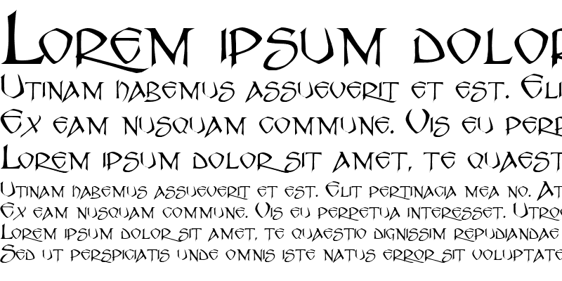 Dunsany Font preview