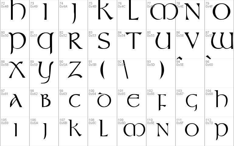 Durrow Font preview