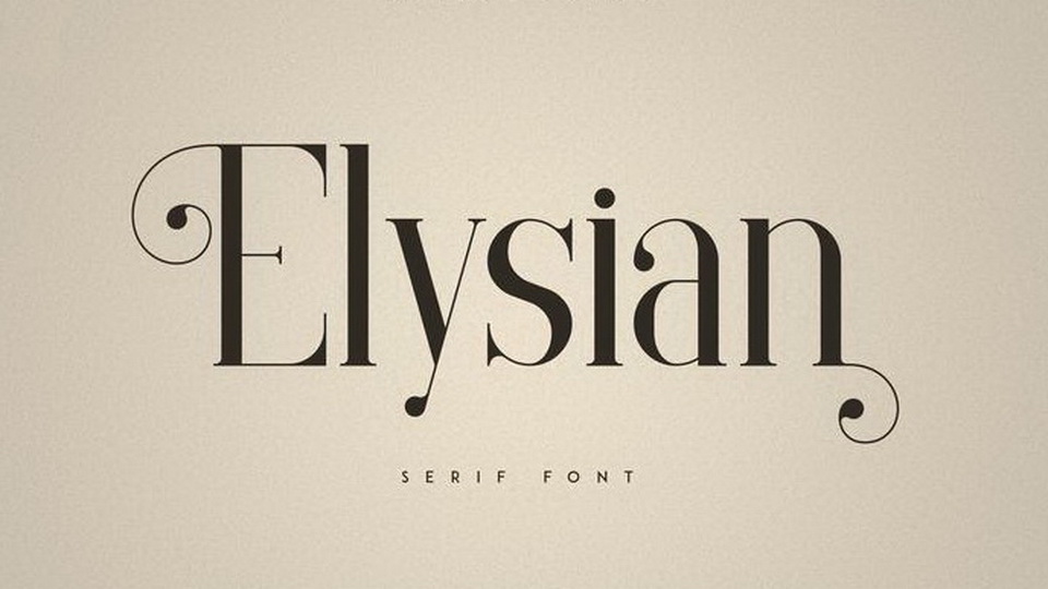 Elysian Regular Font preview