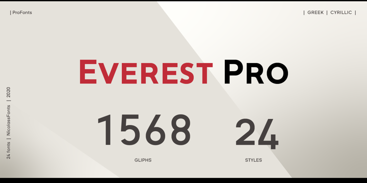 Everest Pro Regular Font preview
