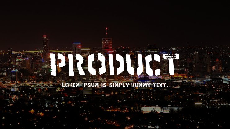 Product Regular Font preview