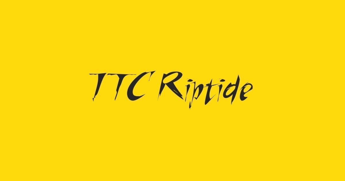 Riptide ITC Font preview