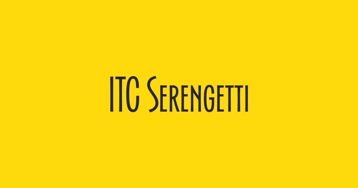 Serengetti ITC Font preview
