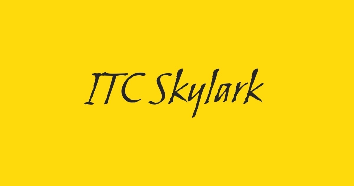 Skylark ITC Font preview