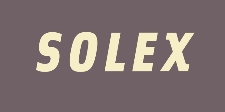 Solex Bold Lining Italic Font preview