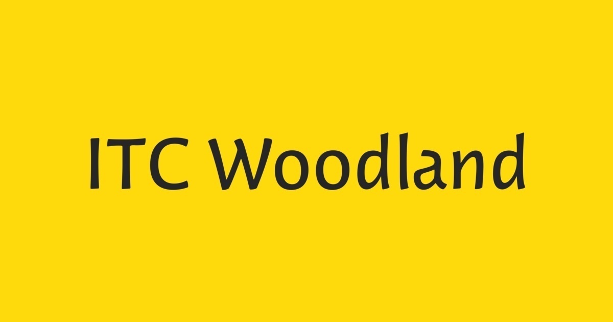 ITC Woodland Light Font preview