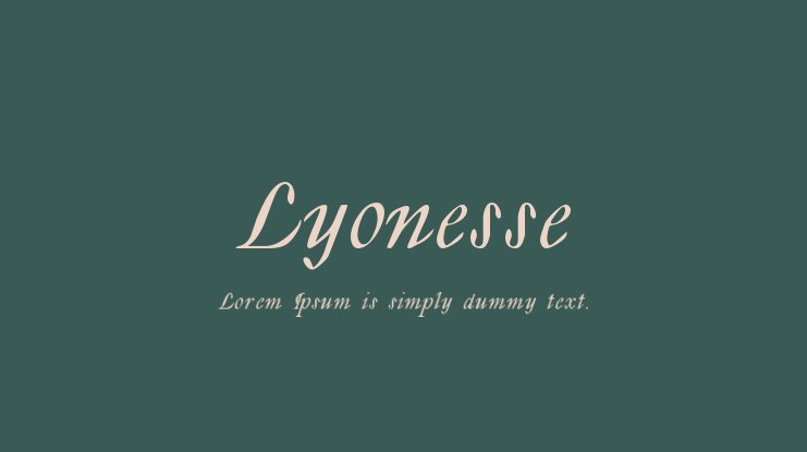 Lyonesse Font preview