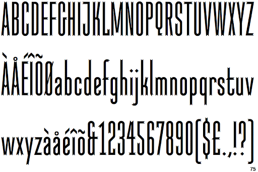 Malstock ITC Font preview