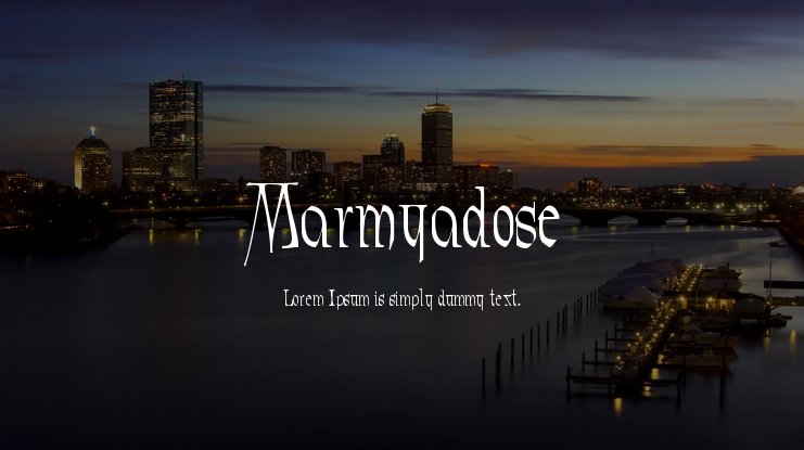 Marmyadose Font preview