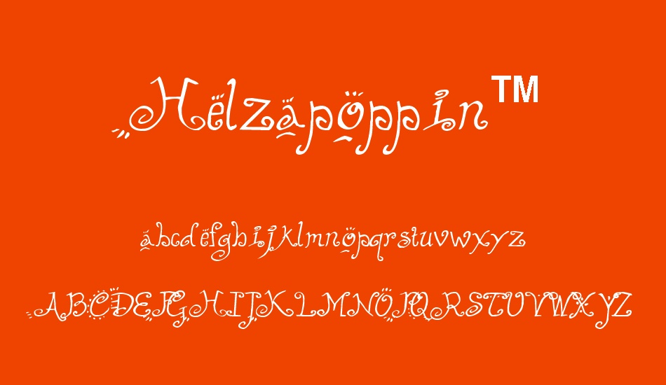 Helzapoppin Font preview