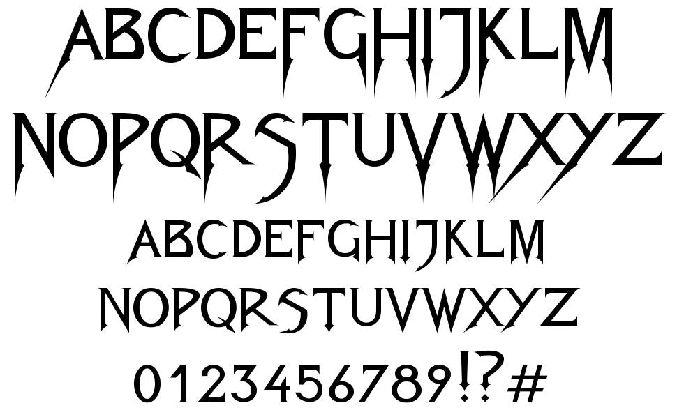Mephisto Font preview
