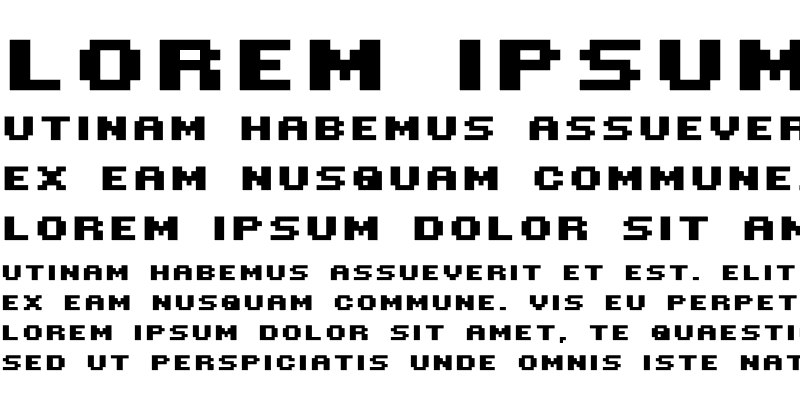 Mini 7 Extended Bold Font preview