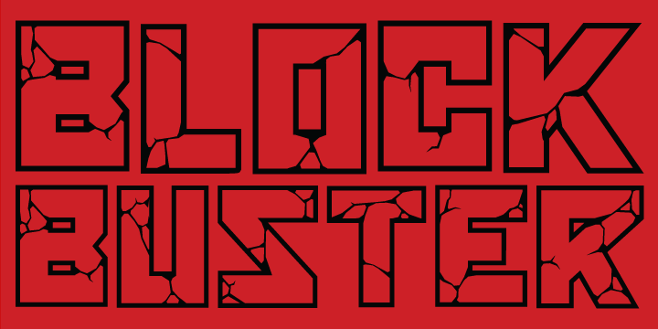 Blockbusted Font preview