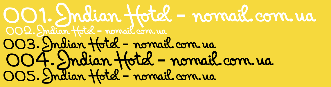 Indian Hotel Font preview