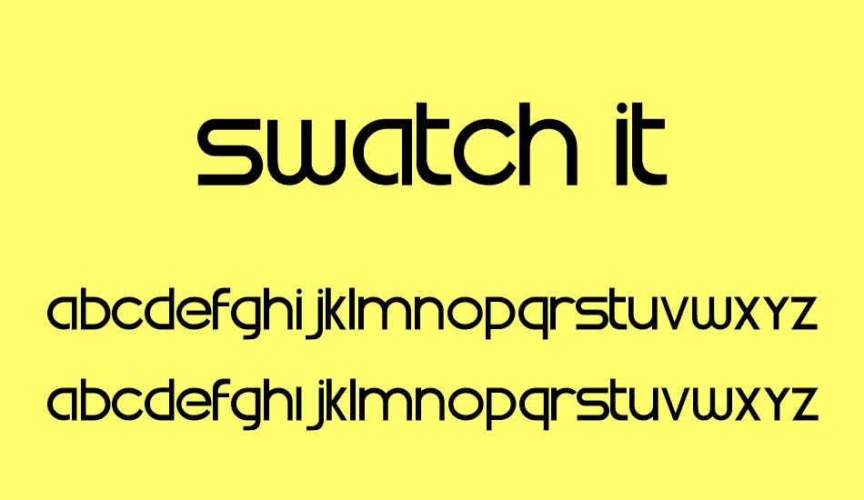 Swatch it Regular Font preview