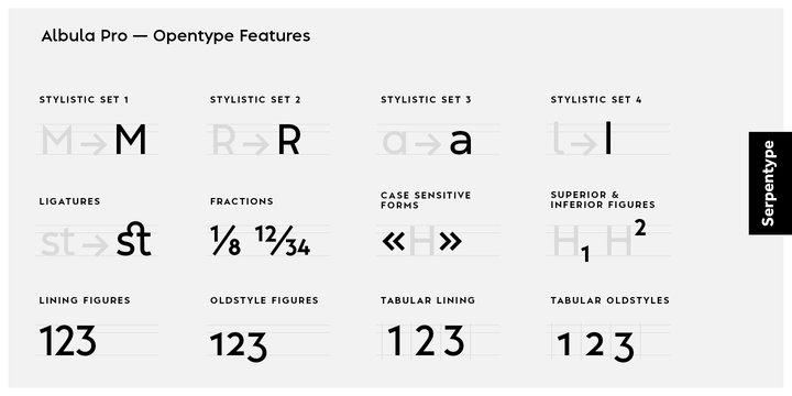 Albula Pro Thin Font preview