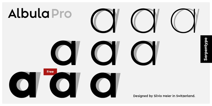 Albula Pro Thin Font preview
