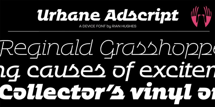 Urbane Adscript Heavy Italic Font preview