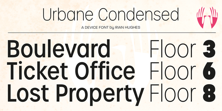 Urbane Condensed Thin Font preview