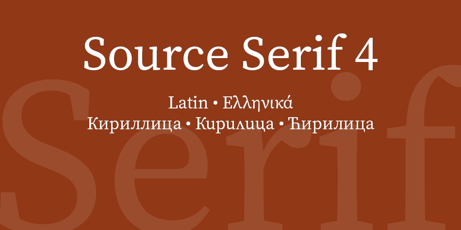 Source Serif 4 Font preview