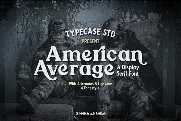 American Average Regular Font preview