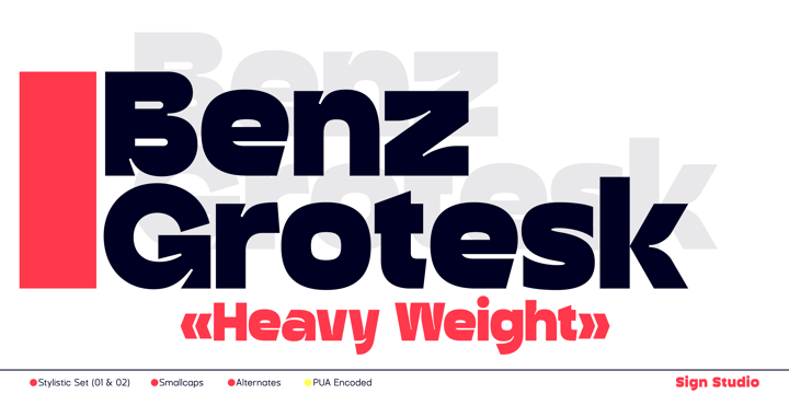 Benz Grotesk Heavy Font preview