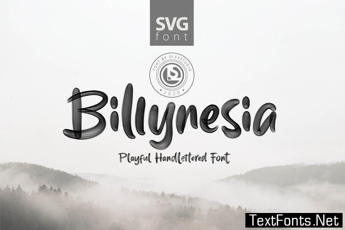 Billynesia Font preview