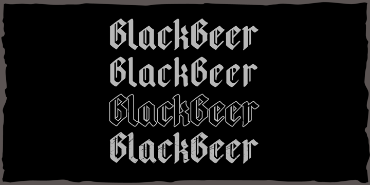 Black Beer Outline Font preview