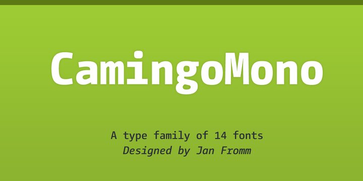 CamingoMono Font preview