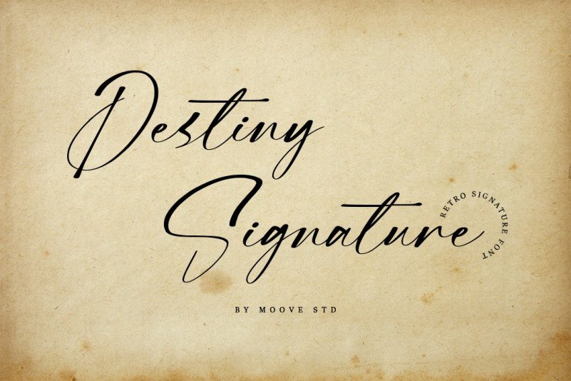 Destiny Signature Font preview