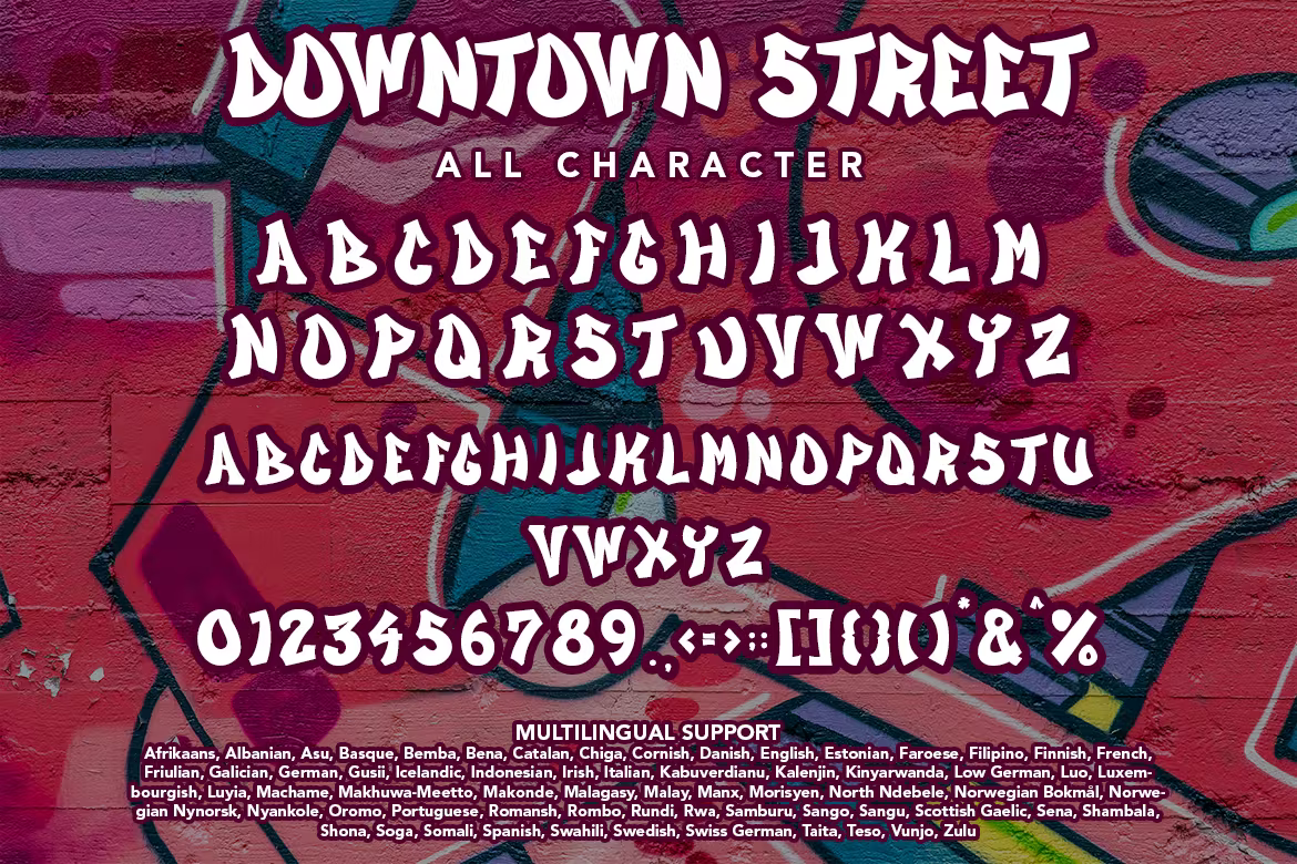Downtown Street Regular Font preview