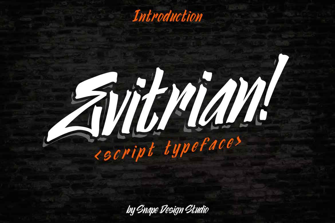 Evitrian Font preview
