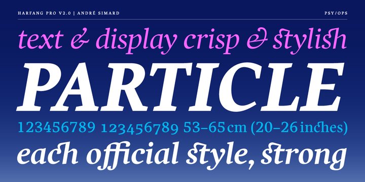 Harfang Pro Light Italic Font preview