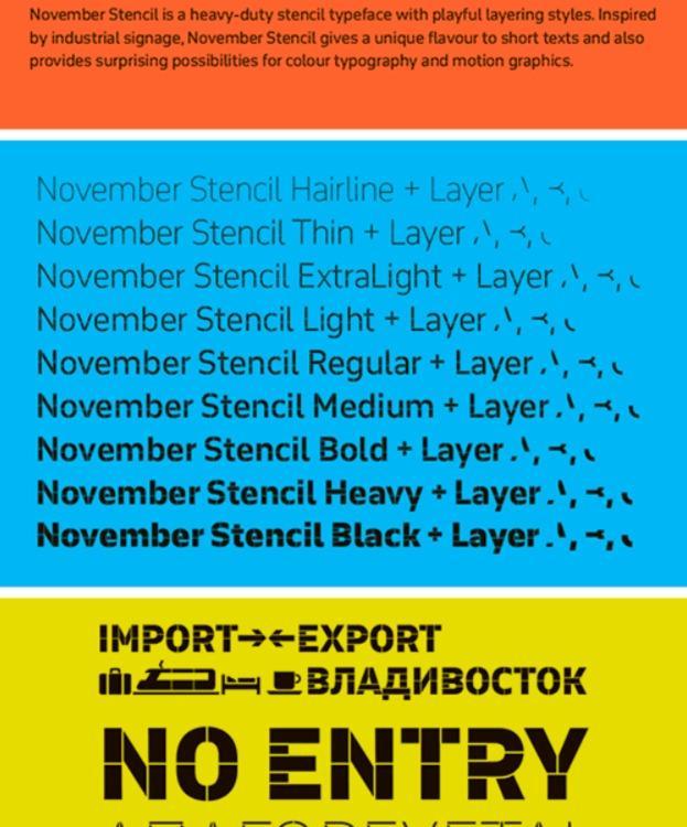 November Stencil Pro Font preview