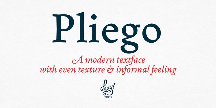Pliego Medium Font preview