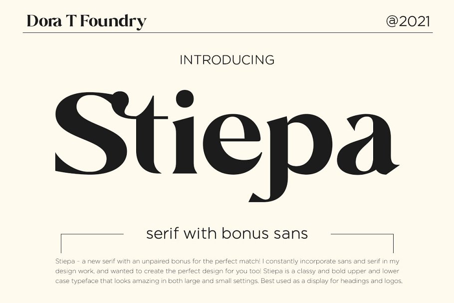 Stiepa Serif Font preview