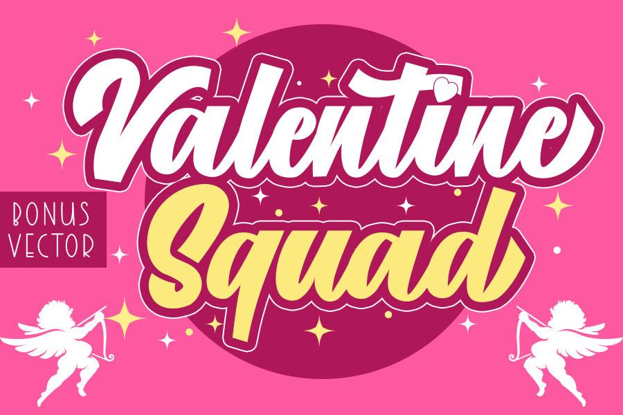 Valentine Squad Font preview
