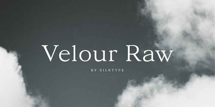 Velour Raw Font preview
