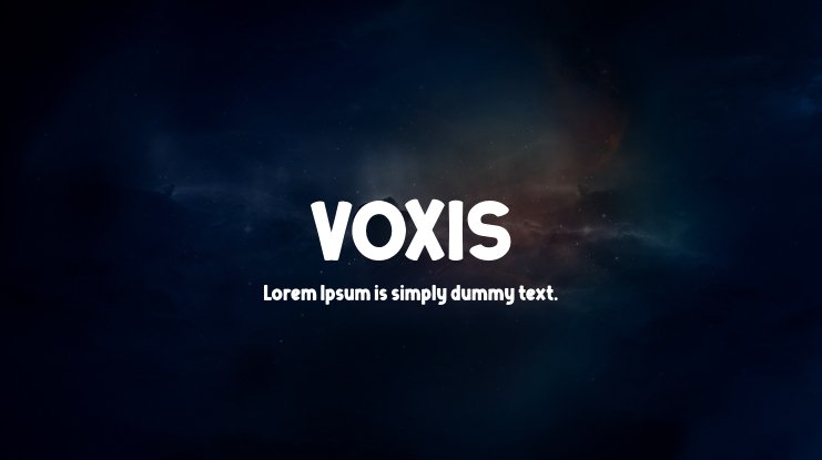 Voxis Regular Font preview