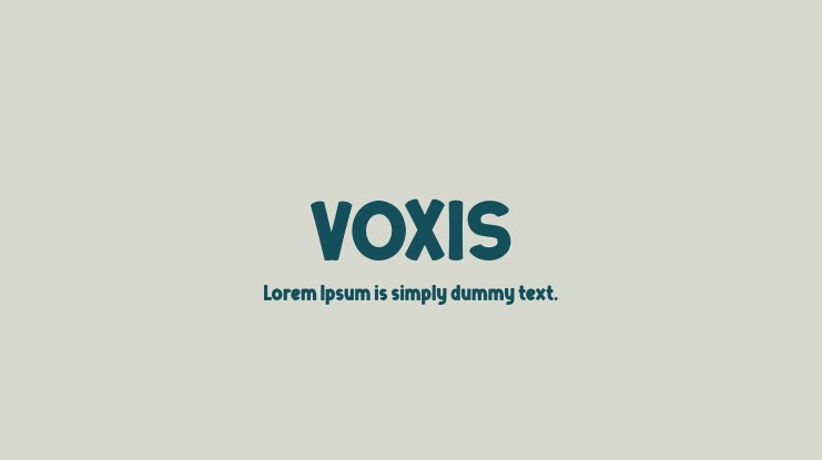 Voxis Font preview