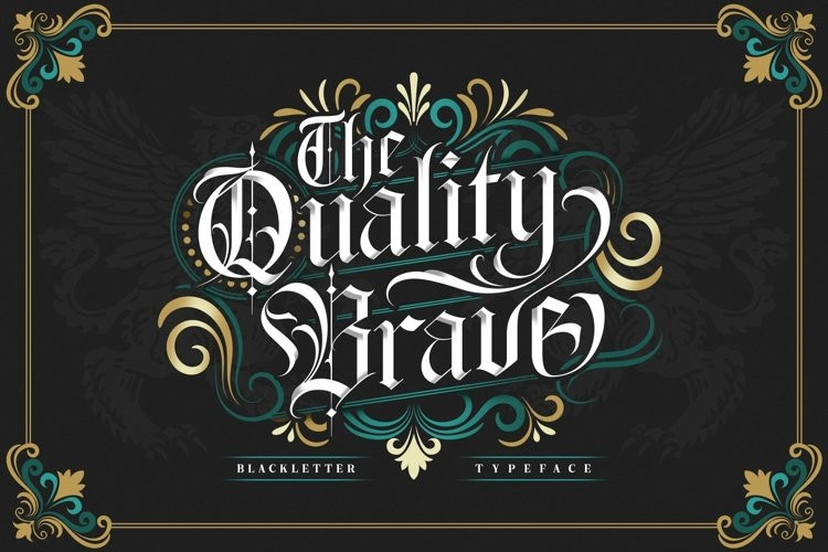 The Quality Brave Regular Font preview