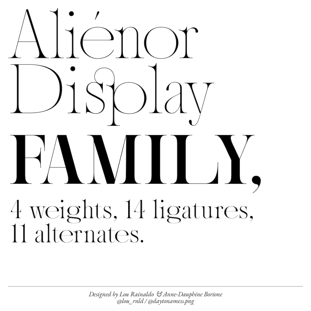 Alienor Display Light Font preview