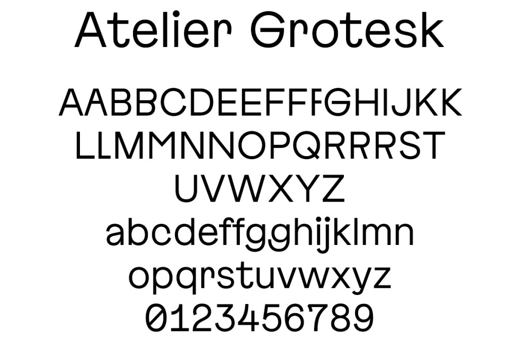 Atelier Grotesk Regular Font preview