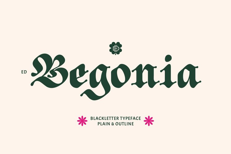 ED Begonia Regular Font preview