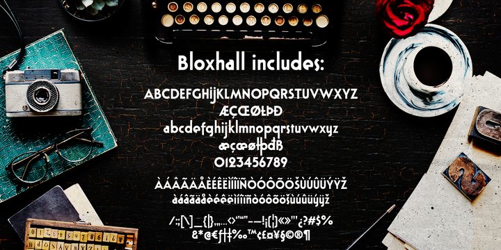 Bloxhall Outline Font preview