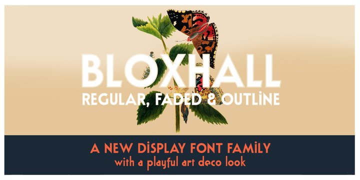 Bloxhall Layered Font preview