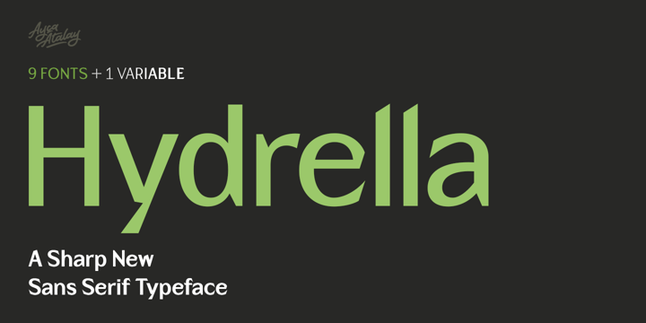 Hydrella Thin Font preview