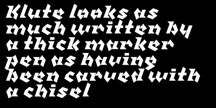Klute White Font preview