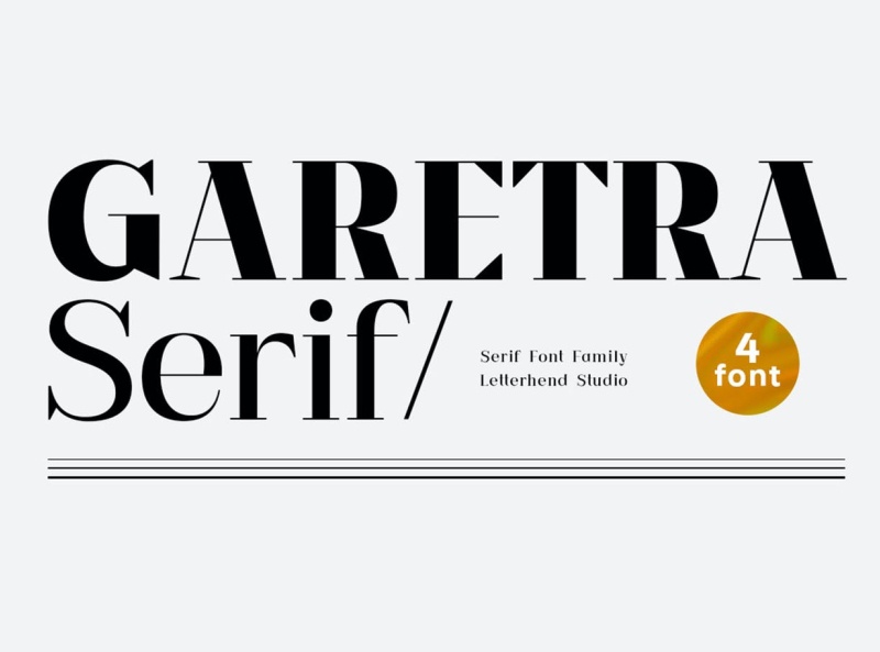 Garetra Extra Bold Font preview