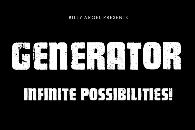 Generator Bold Font preview